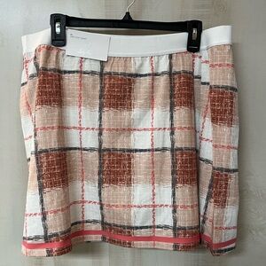 Lady Hagen Golf/Tennis Skort Tweed Color Plaid Pockets Built In Shorts - NWT